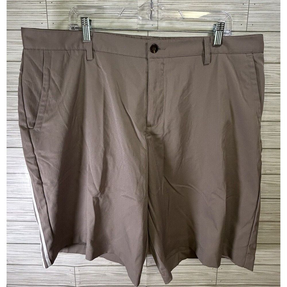 Adidas Climacool Men's Sz 40 Brown Golf‎ Athletic Shorts 3 White Stripes